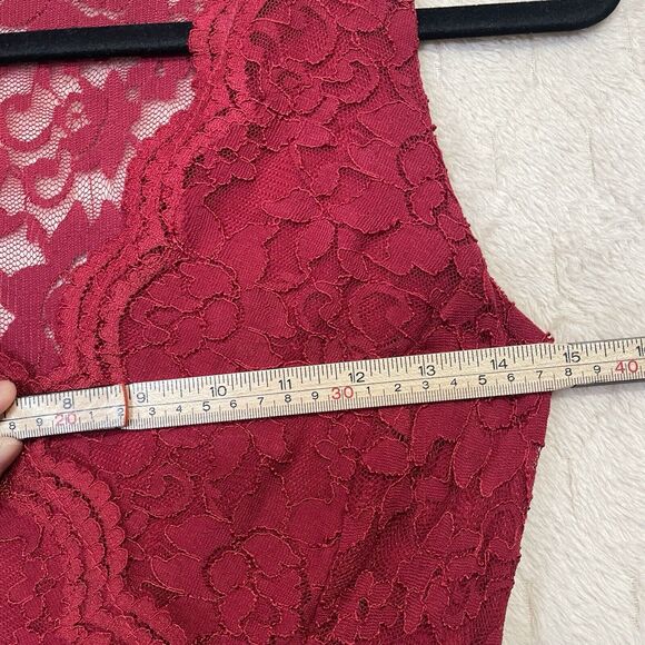 Urban Outfitters Kimchi Blue Red Lace Bodycon Dress‎ Sz Small Made In USA - Picture 4 of 14